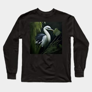 White head Heron Long Sleeve T-Shirt